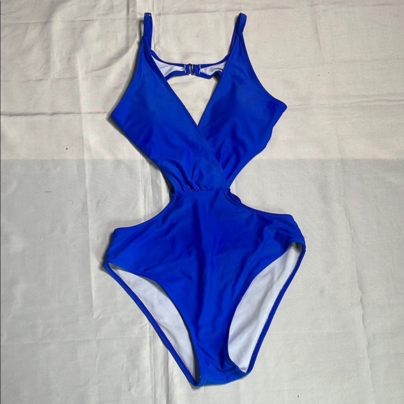 Vibrant Blue One-Piece Swimsuit - Picture 4 of 8